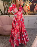 Sadie | Floral V-Neck Pocket Dress