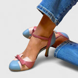 Elizabeth | Women's Pink Orthopedic High Heels, Arch Support, Non-Slip