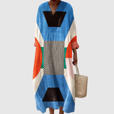 Harper | Geometric Muse Oversized Midi Dress