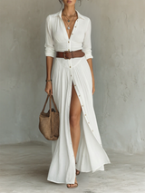 Allysia | Women's Stylish Long Sleeve Collared Dress