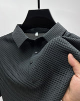 Parker | Men's Stylish Button-Up Polo Shirt, Mesh