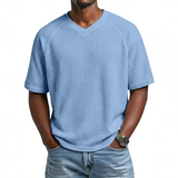Crosby | Men's V-neck Short Sleeve Waffle Shirt