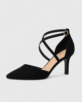 Dora | Women's Black Orthopedic Heels, Arch Support, Non-Slip