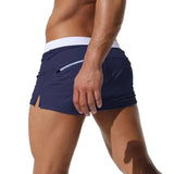 Varro | Men's Quick-Dry Swim Shorts with Zip Pocket, Elastic Waist
